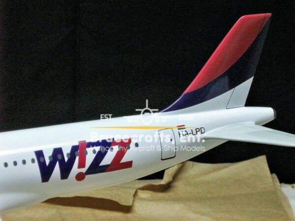 Model of A320 Wizzair with detailed craftsmanship.